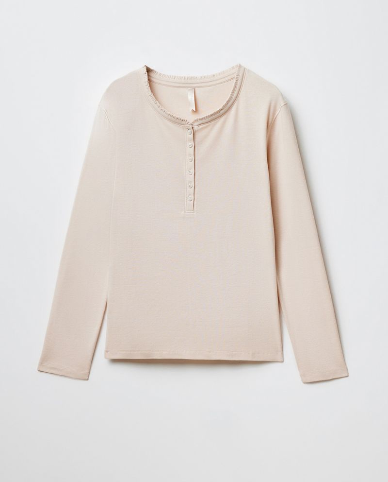 104713414-Camiseta-de-pijama-Sfera-beige-manga-larga-para-mujer