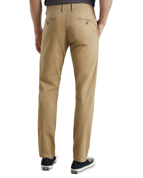 Pantalón chino slim fit Easy Wear camel sólido para hombre