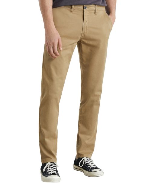 Pantalón chino slim fit Easy Wear camel sólido para hombre
