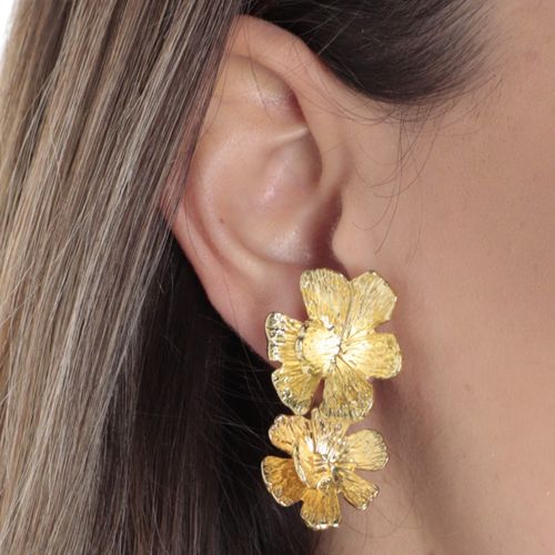 Aretes de flor para mujer