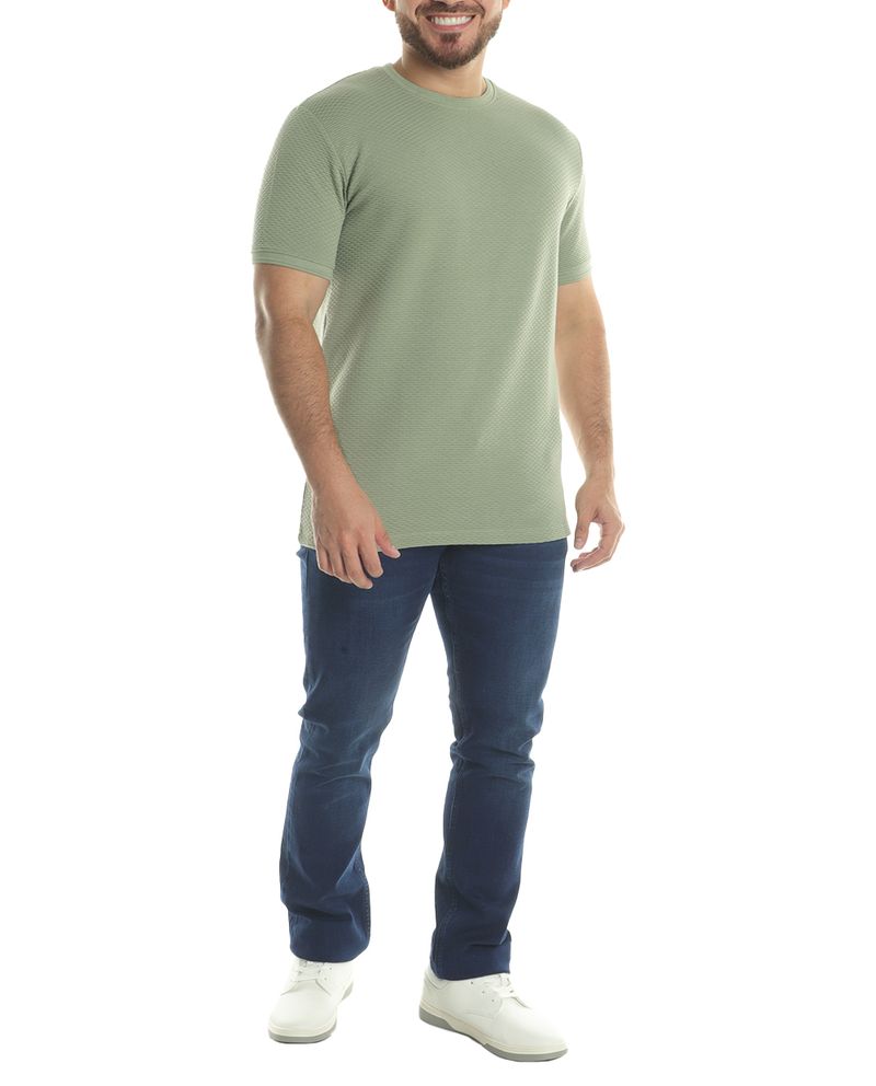 104700181-Camiseta-Denim---Flower-verde-con-textura-para-hombre