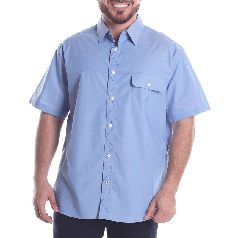 Ropa Camisas Nautica Para Hombre Camisa Casual Nautica Celeste