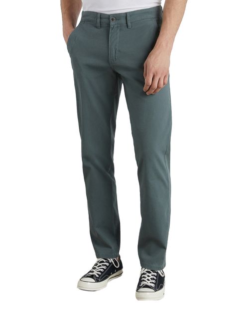 Pantalón chino Easy Wear straight fit verde sage sólido para hombre