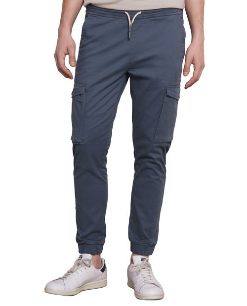 Jogger cargo Easy Wear slim fit gris oscuro sólido para hombre