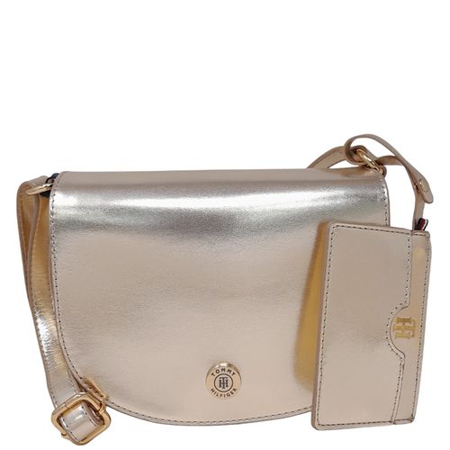 Cartera crossbody Tommy Hilfiger color dorado para mujer