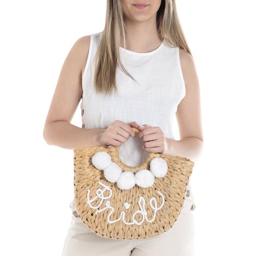 Cartera tote Sabrina beige para mujer