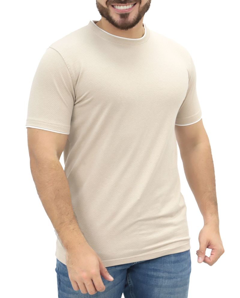 104699057-Camiseta-Denim---Flower-beige-con-textura-para-hombre