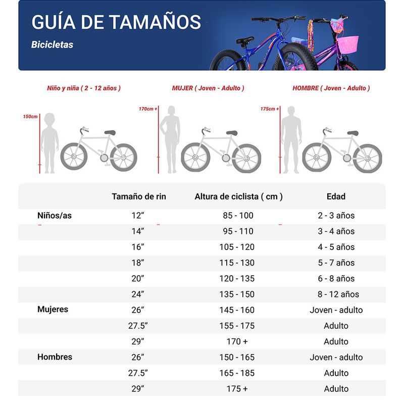 Tamaño-bicicleta