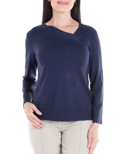 Suéter Nicolle pull over azul para mujer