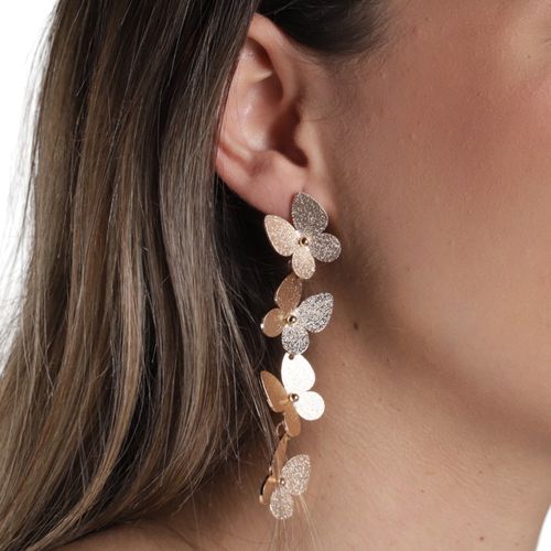 Aretes largos de mariposas para mujer