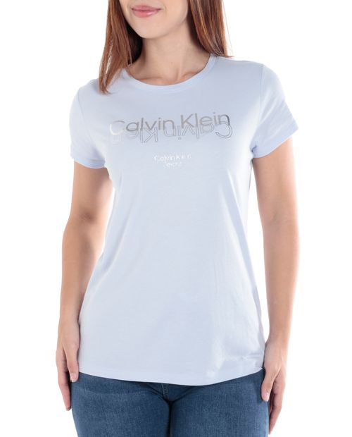 Camiseta Calvin Klein estampada manga corta para mujer