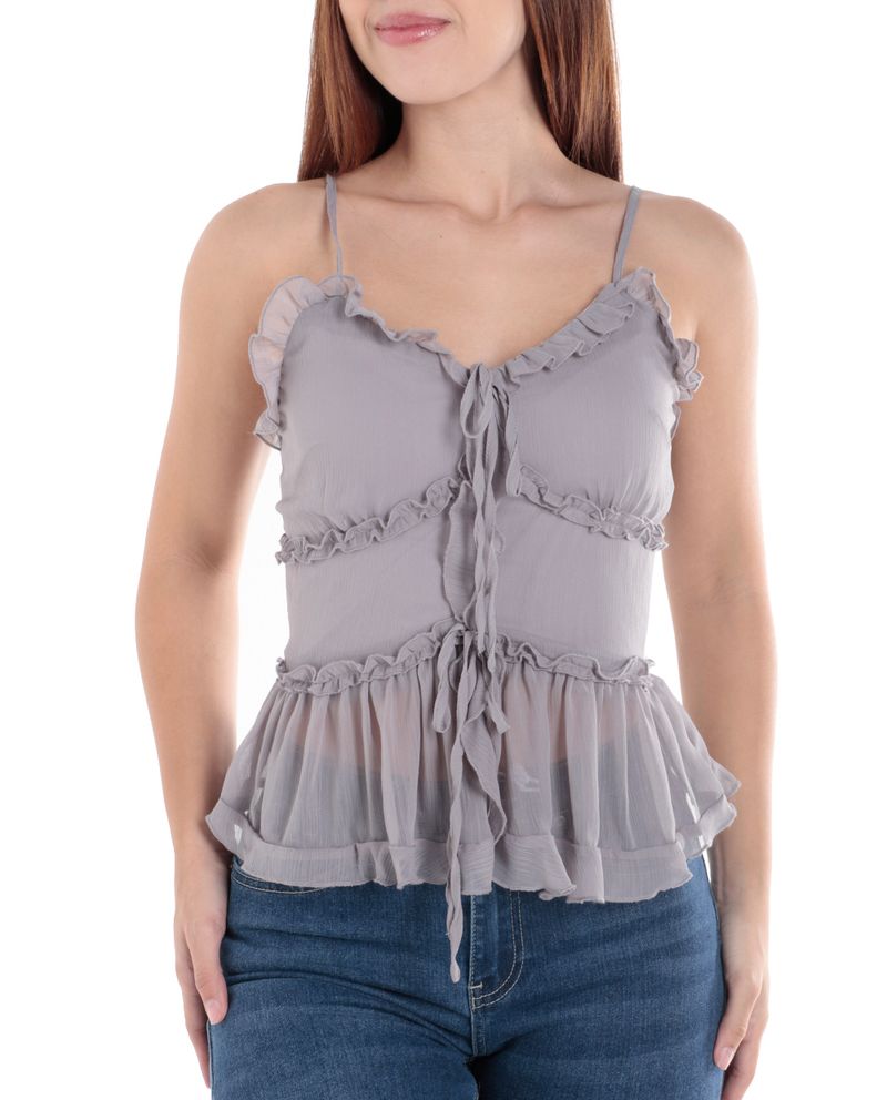 104605716-Blusa-Orange-peplum-gris-de-tirantes-para-mujer