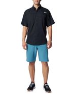 Camisa-Columbia-Tamiami™--II-PFG-negra-con-textura-para-hombre