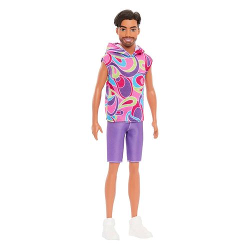 Muñeco Ken Barbie Fashionistas con overol de estampado hawaiano