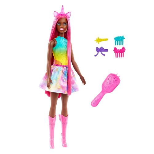 Barbie fantasía muñeca cabello largo de ensueño