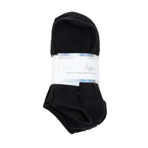 Set de 10 pares de calcetines French affair negros para mujer