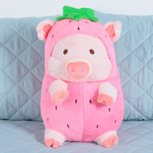 Cojín infantil con forma de cerdo fresa 45 cm