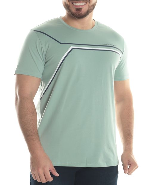 Camiseta Unexpected sage estampado líneas para hombre