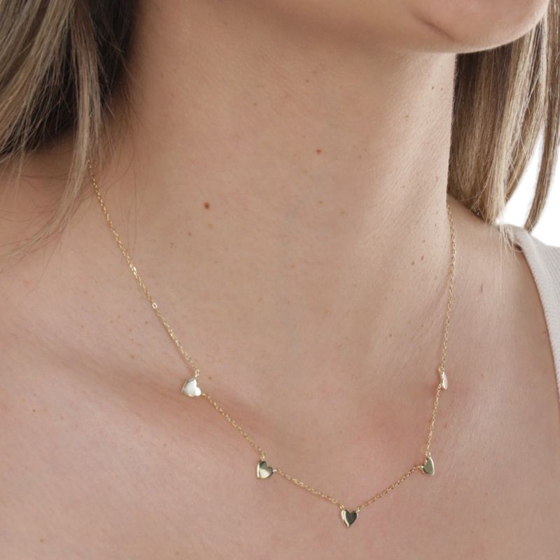 104668499-Cadena-de-corazones-de-plata-color-dorado-1mm-18--para-mujer