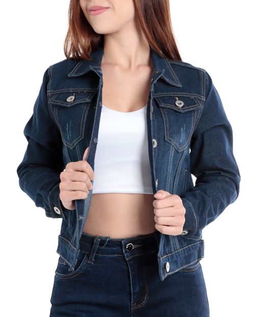 Chaqueta denim YMI lavado oscuro para mujer