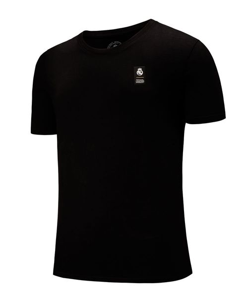 Camiseta deportiva Real Madrid negra estampada para hombre