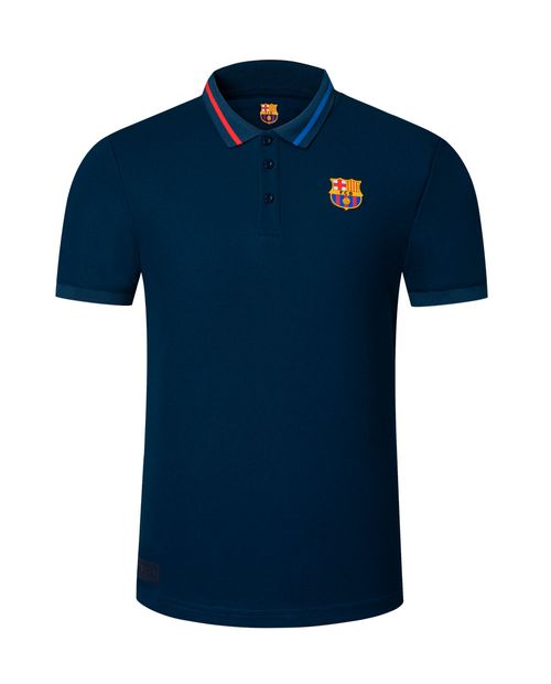 Camiseta deportiva tipo polo Barcelona azul para hombre