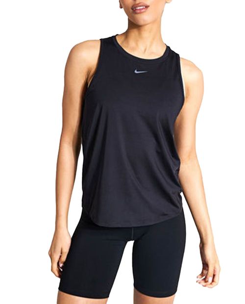 Camiseta deportiva Nike sin mangas negra para mujer