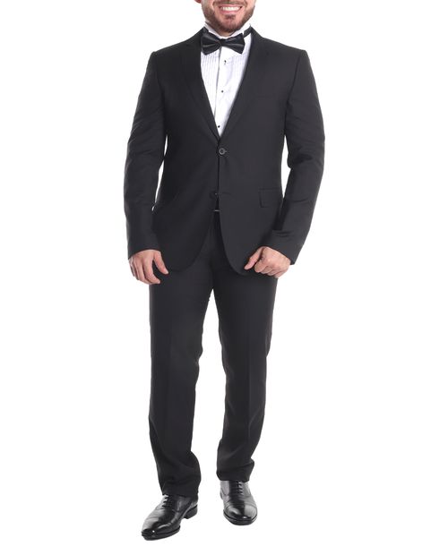 Traje Unexpected slim fit negro sólido para hombre