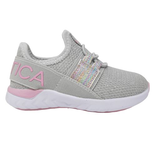 Zapato deportivo casual Nautica gris para niña bebé