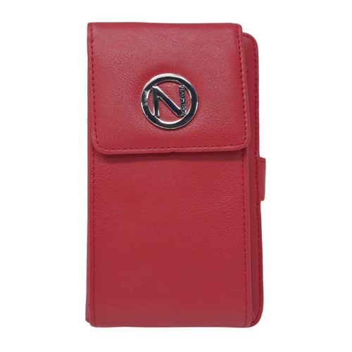 Billetera flap Nautica color rojo para mujer