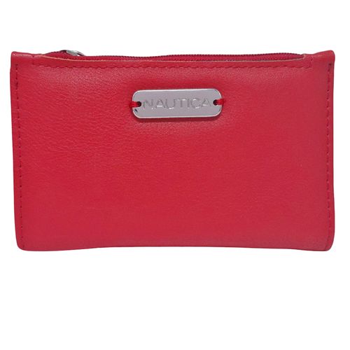Billetera flap Nautica color rojo para mujer