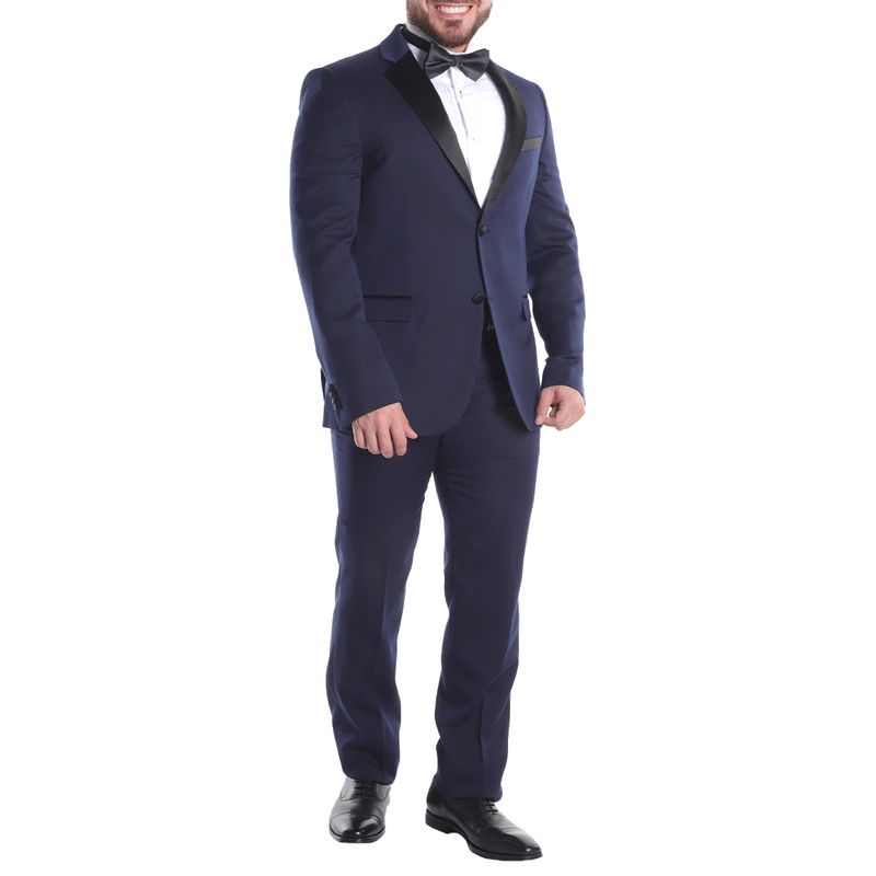 Traje smoking Unexpected slim fit azul navy sólido para hombre