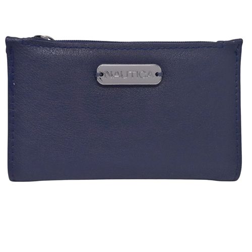 Billetera flap Nautica color azul para mujer