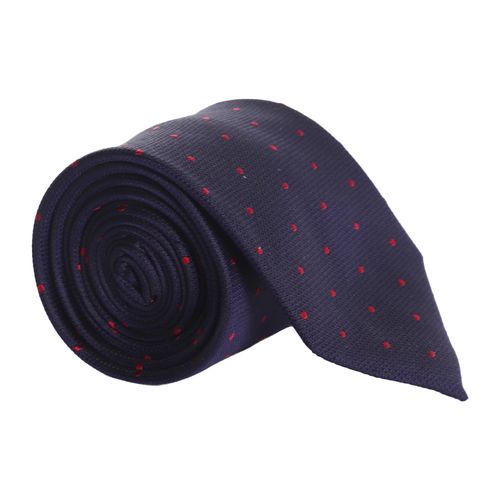 Corbata Zanetti Blue regular fit azul navy texturizada con mini print para hombre