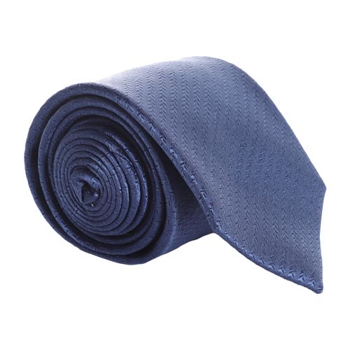 Corbata Zanetti Blue regular fit azul texturizada con bordado para hombre