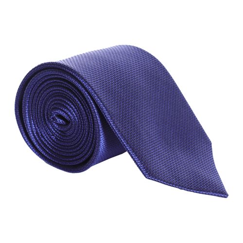 Corbata texturizada de corte regular en azul Zanetti para hombre