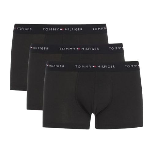 Pack de 3 boxers trunk Tommy Hilfiger negros sólidos para hombre