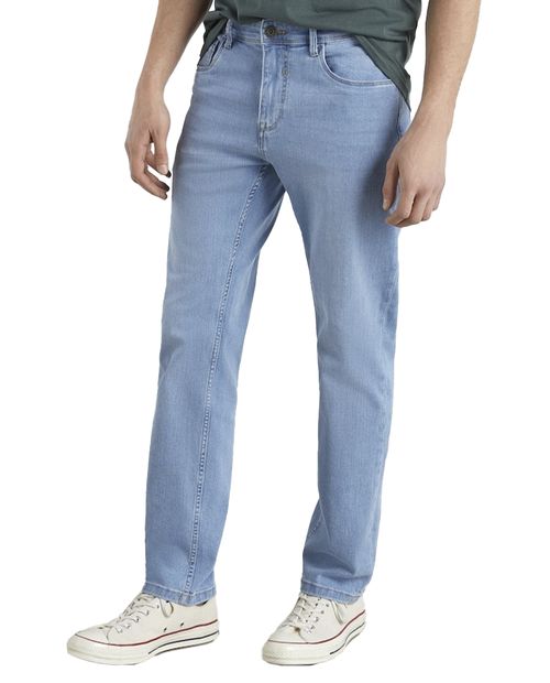 Jeans Easy Wear straight fit celeste denim para hombre