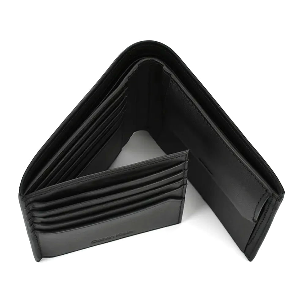 Billetera trifold Calvin Klein sólida para hombre
