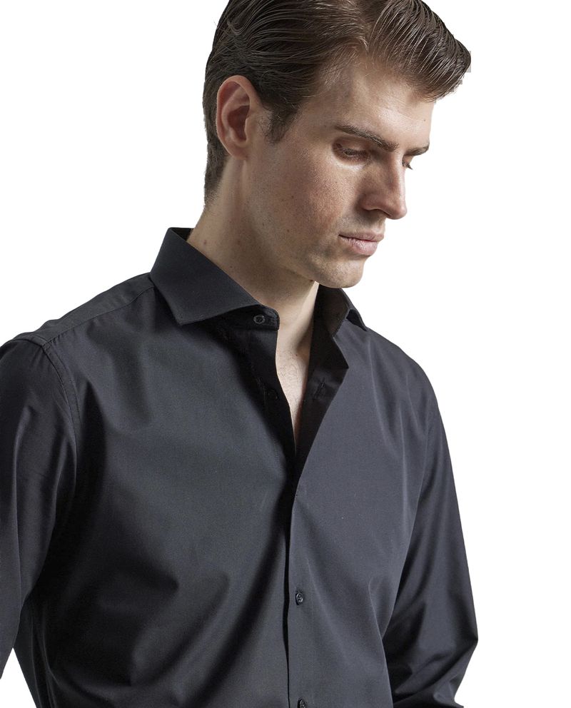 104784553-Camisa-de-vestir-slim-fit-Puro-Ego-negra-solida-para-hombre