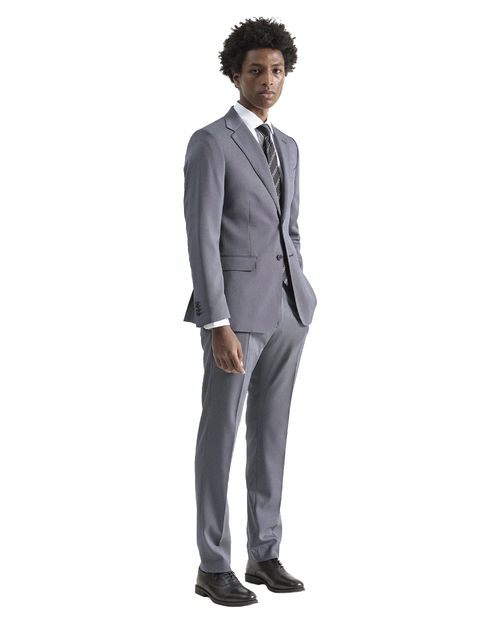 Traje PuroEGO slim fit gris sólido para hombre