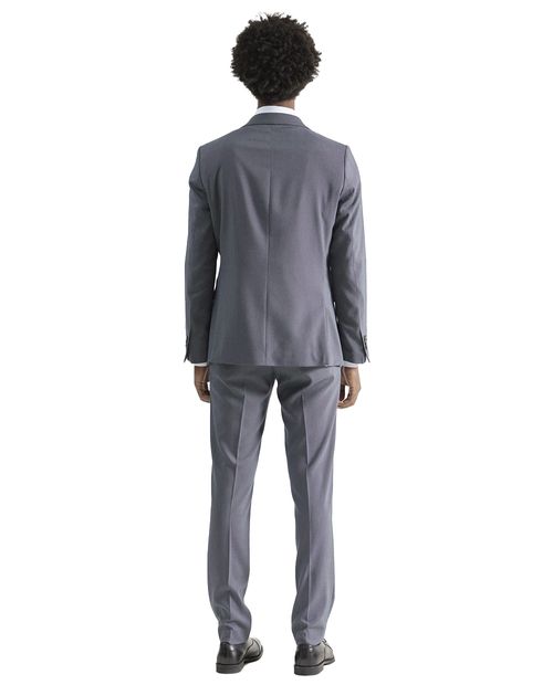 Traje PuroEGO slim fit gris sólido para hombre