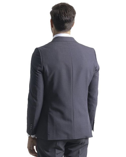 Blazer formal PuroEGO slim fit gris sólido para hombre