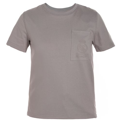 Camiseta gris con estampado Real Madrid