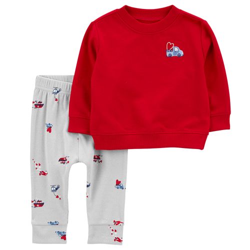 Conjunto de 2 piezas bicolor con estampado para bebé niño