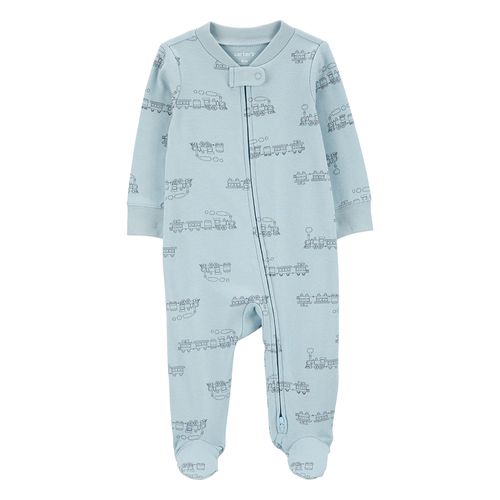 Pijama celeste con estampado para bebé niño