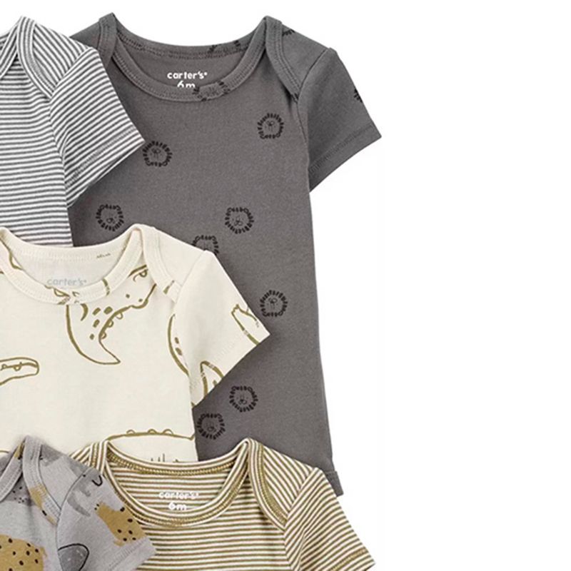 Set-de-5-mamelucos-multicolor-con-estampado-de-animalitos-para-bebe-niño