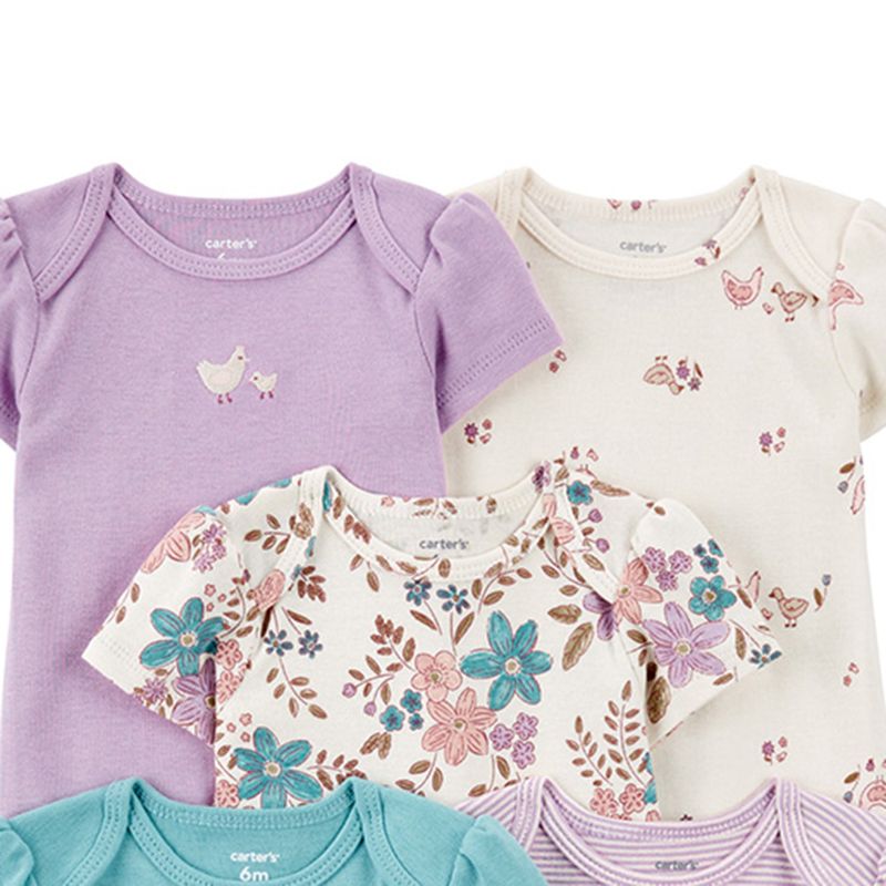 Set-de-5-mamelucos-multicolor-con-estampado-de-flores-para-bebe-niña