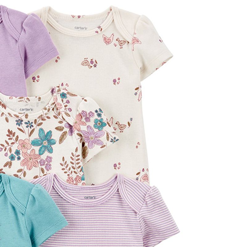 Set-de-5-mamelucos-multicolor-con-estampado-de-flores-para-bebe-niña