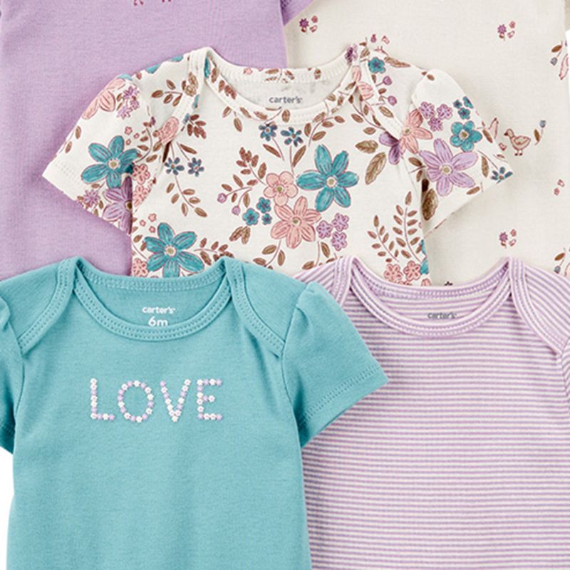 Set-de-5-mamelucos-multicolor-con-estampado-de-flores-para-bebe-niña